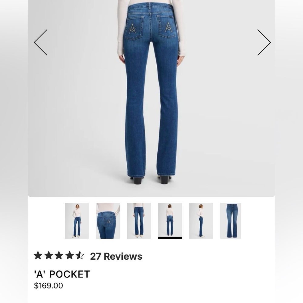 7 For All Mankind Blue Boot Cut Jeans